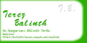 terez balinth business card