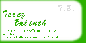 terez balinth business card